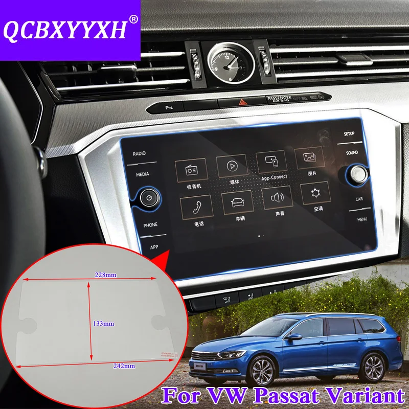 QCBXYYXH For Volkswagen Passat Variant Car Styling font b GPS b font Navigation Screen Glass Protective