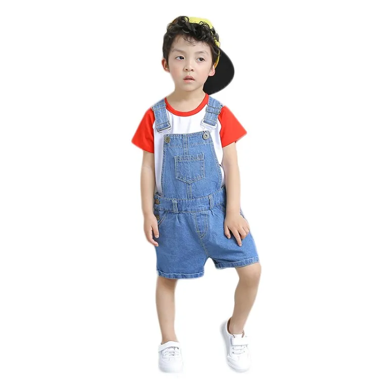 DZIECKO 1 7Y Summer Kids Clothing Short Overalls Denim Boys Pants Baby Boys Girls Overalls