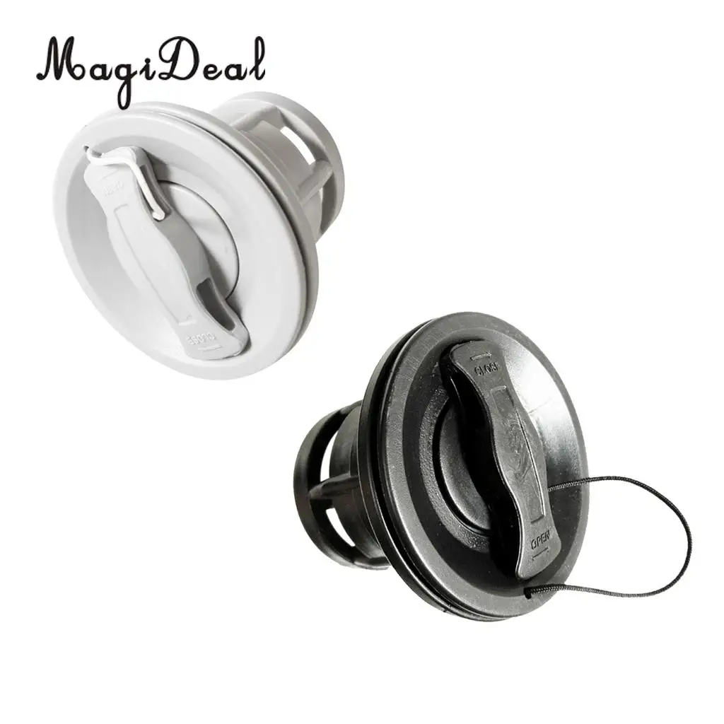 MagiDeal Heavy Duty Double Seal Air Valve Replacement Water Sport Acce for Inflatable Boat River Raft Kayak Canoe White/Black
