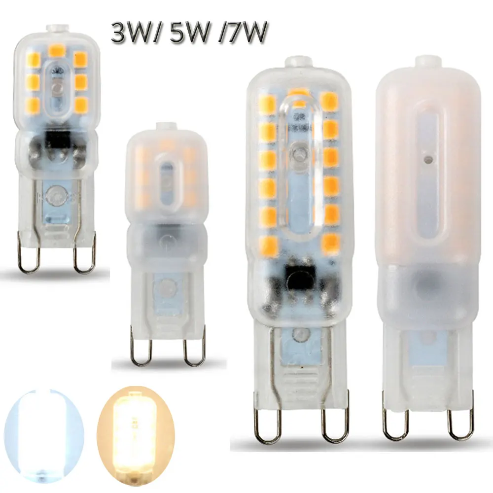 Mini ampoule LED G9 3W 5W 7W lumière de maïs remplace la lampe