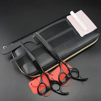 

New 6.0 inch Professional Hair Scissors set Cutting scissors Thinning scissors set high quality for barbers with Bag