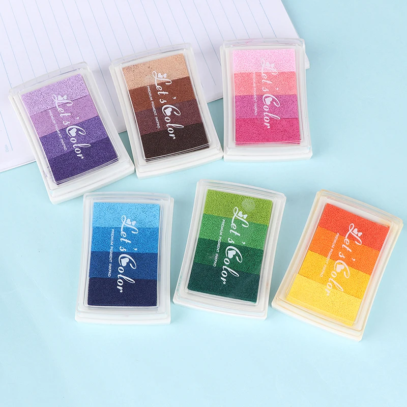 Hot Sale Chic Child Craft Oil Based DIY Ink Pad for Rubber Stamps Fabric Wood Paper Scrapbooking Fingerprint Inkpad