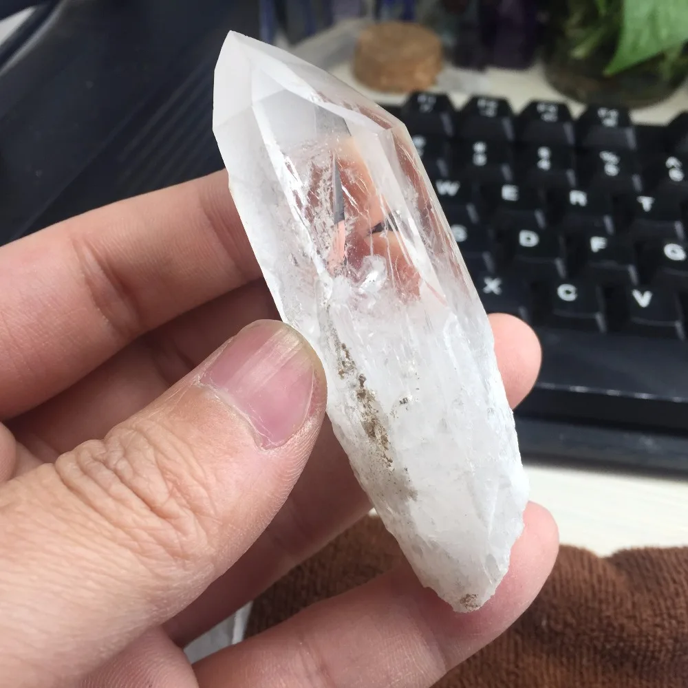 

Today's Promotional Price 64g Natural Skeleton Quartz Crystal Stone Healing Minerals Wand Specimen #BH1058