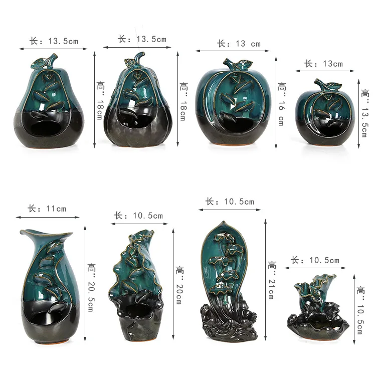 Backflow Ceramic Incense Burnerd Smoke Water Fall Down Mountain Handicraft Incense Censer Holder Home Decoration