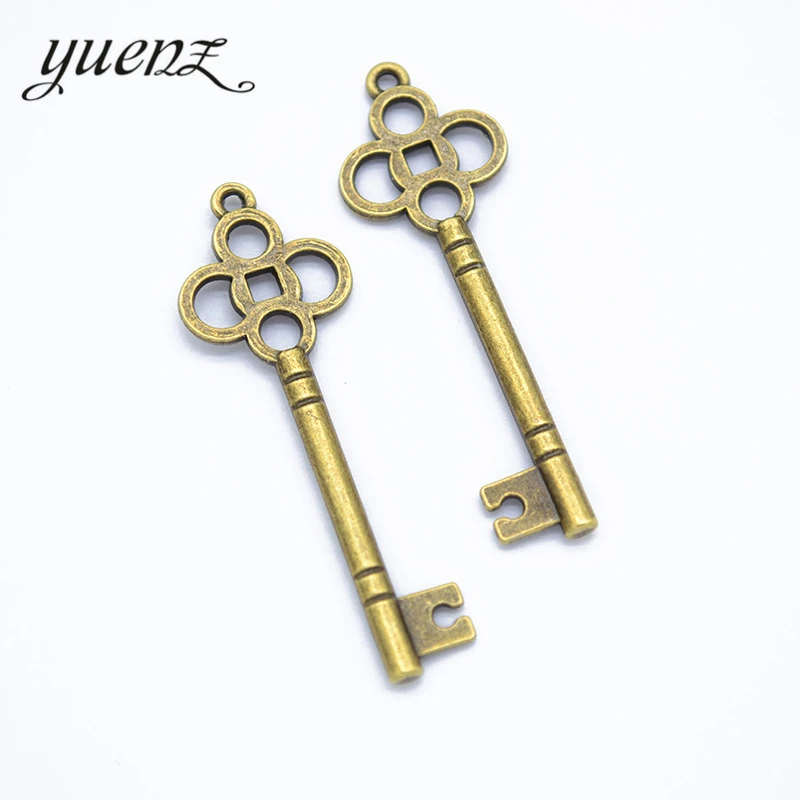 YuenZ 10 шт Антикварные Серебряные Брелоки для ключей металлическая подвеска