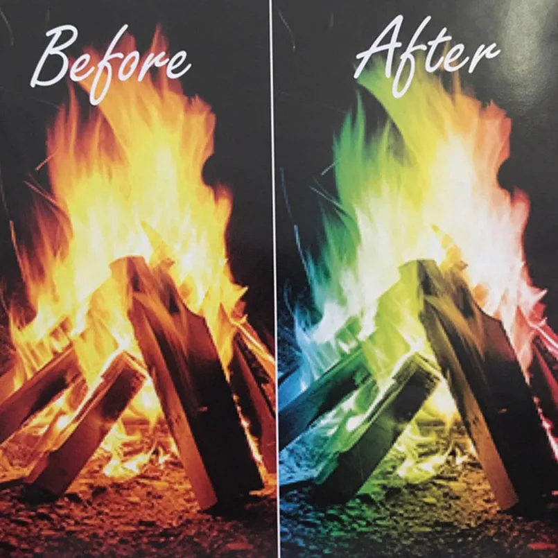 10g 15g Magic Tricks Flames Powder Bonfire Sachets Color Mystical Fire Fireplace Pit Toy Professional Magicians Pyrotechnics Toy