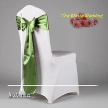 100 Дешевые запасами ивовых деревьев, Зеленое Шелковое стул лента для свадьбы стул створки для вечерние и события