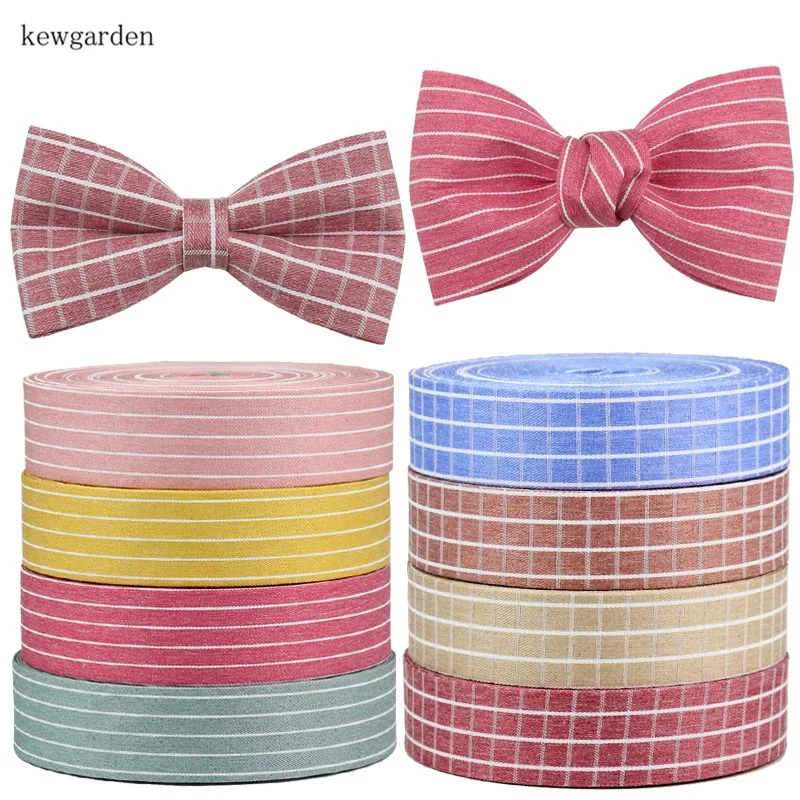 Kewgarden 2 &quot1&quot 3/8 &quotполосатая клетчатая ткань ленты для ношения одежды своими