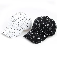 Корейский купол унисекс Регулируемый головной убор черный хлопок мужской женский зонт Повседневная бейсбольная кепка головной убор пятиконечная звезда печать бейсболка