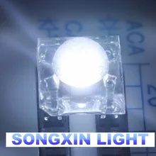 200 шт. 5 мм прозрачные линзы светодиод Piranha Круглый топ супер поток белый прозрачный светильник светодиод светодиодный светильник