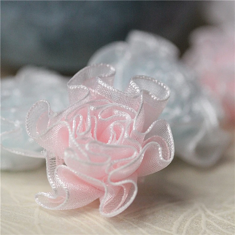 6pcs Sewing Accessories Tulle Lace Flower Patch Applique Clothes Decoration Latest Lace Material Patches Clothing Stickers RT24