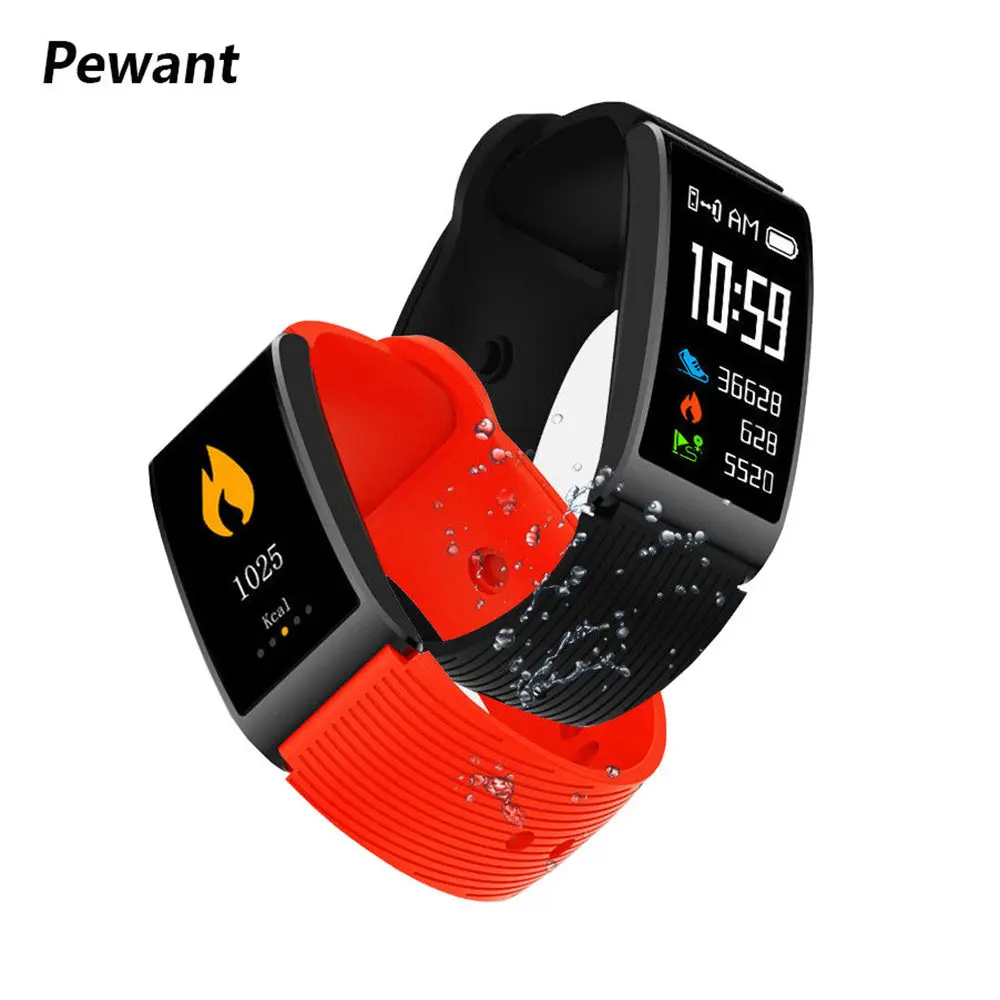 

Original Pewant P-X3 Fitness Bracelet Smart Wristwatch Square-shape OLED Color Smart Band Heart Rate Monitor For Android iOS