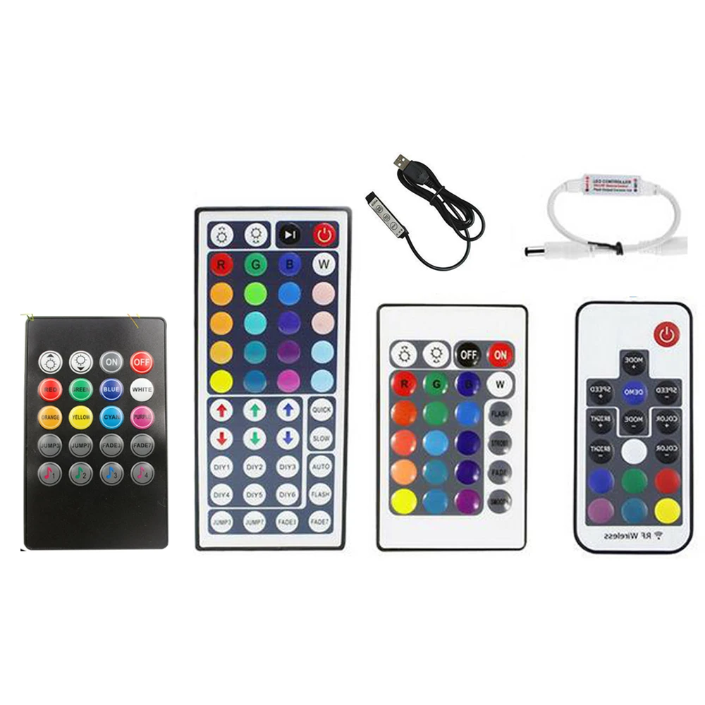 Беспроводной музыкальный светодиодный контроллер 5 в пост. Тока 24 В RGB Cnontroller IR RF