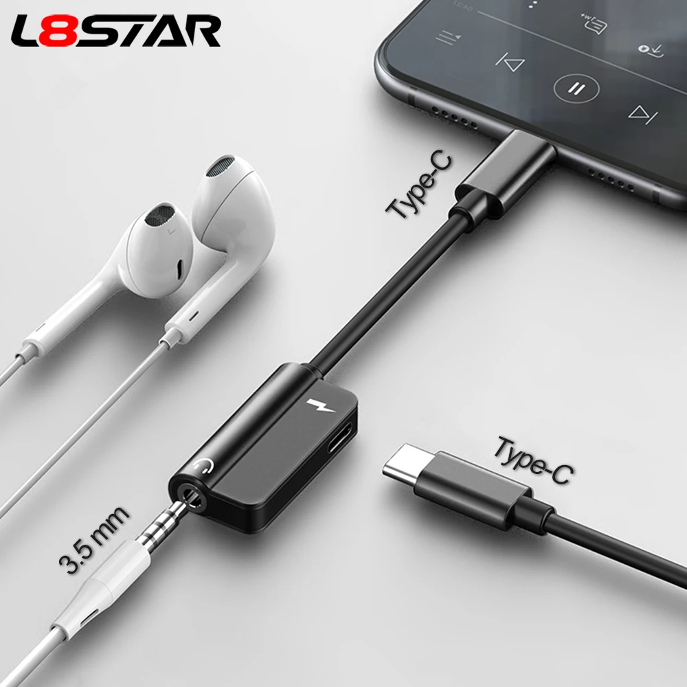 

USB Type C 3.5 Earphone Adapter Charger USB C to 3.5mm Jack AUX Adapter for Xiaomi Mi6 Mi8 MIX2 MIX2S Huawei phone Audio Cable
