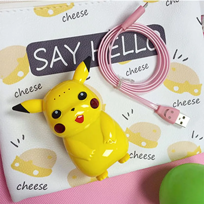 

USB Charger Cute Cartoon pikachus 10000mah Power Bank Portable External battery mobile phone charger & girl Gift