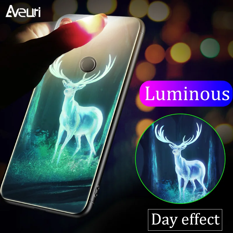 

Aveuri Luminous Starry Tempered Glass Case For Xiaomi mi Max 2 Coque Protection Back Cover Phone Case For Xiaomi mi Max 3 Case