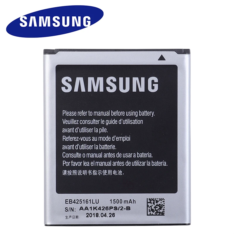 Samsung EB425161LU 1500 мА/ч, Батарея для Galaxy S Duos S7562 S7566 S7568 i8160 S7582 S7560 S7580 i8190 i739 i669 J1 мини