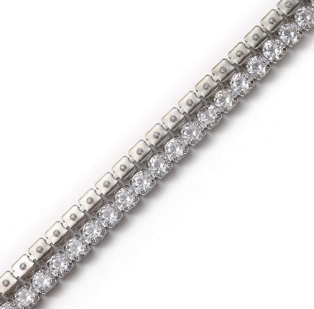 Bling Циркон 3 мм(ss8-ss16) пришить на 1 ярд плотная лента из бисера шитье стиль diy аксессуары для одежды