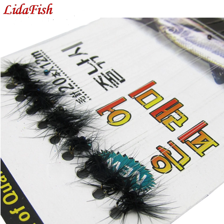 20pcs Fishing Hook with Line String Hooks Dry Feather Anzol Jig Bait Flies Set Trout Carp | Спорт и развлечения