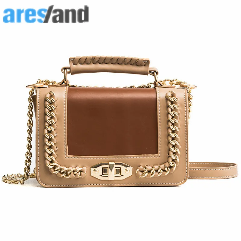 Aresland Women Shoulder Bags 2018 Vintage leather Messenger Bag ladies Handbag Metal Frame Bag ...