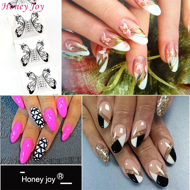500 шт./рулон наклейки для наращивания ногтей|nail polish on nails|nail gel brandssticker wedding |