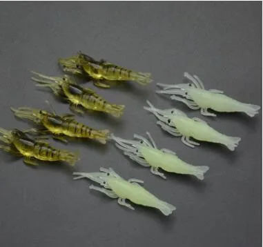 

10pcs/los 45mm/2g Soft Artificial shrimp bait soft curls Lifelike Fishing Lures shrimp soft bait Lure Souple Pesca