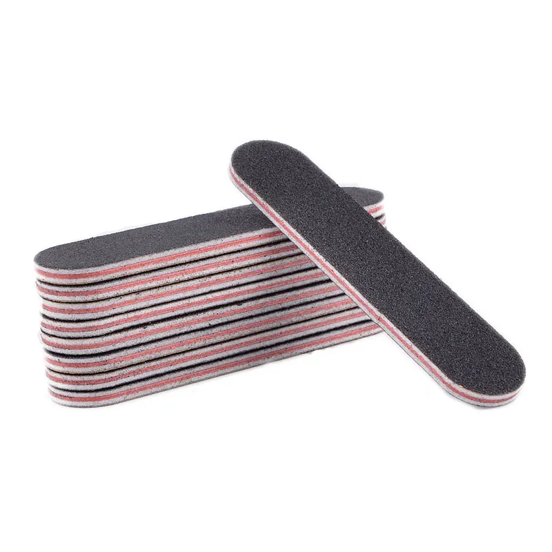 

50Pcs/Lot Double Side Mini Nail Files Sandpaper Buffers 100/180 Acrylic Black Disposable Manicure Nail Tool Sanding File