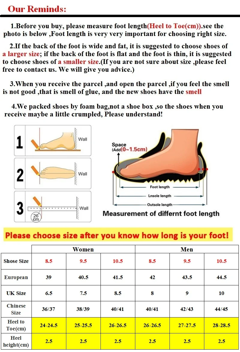 36.37(24.5CM)+38.39(25.5CM)+40.41(26.5CM)+42.43(27.5CM)+44.45(28.5CM)-2.5 