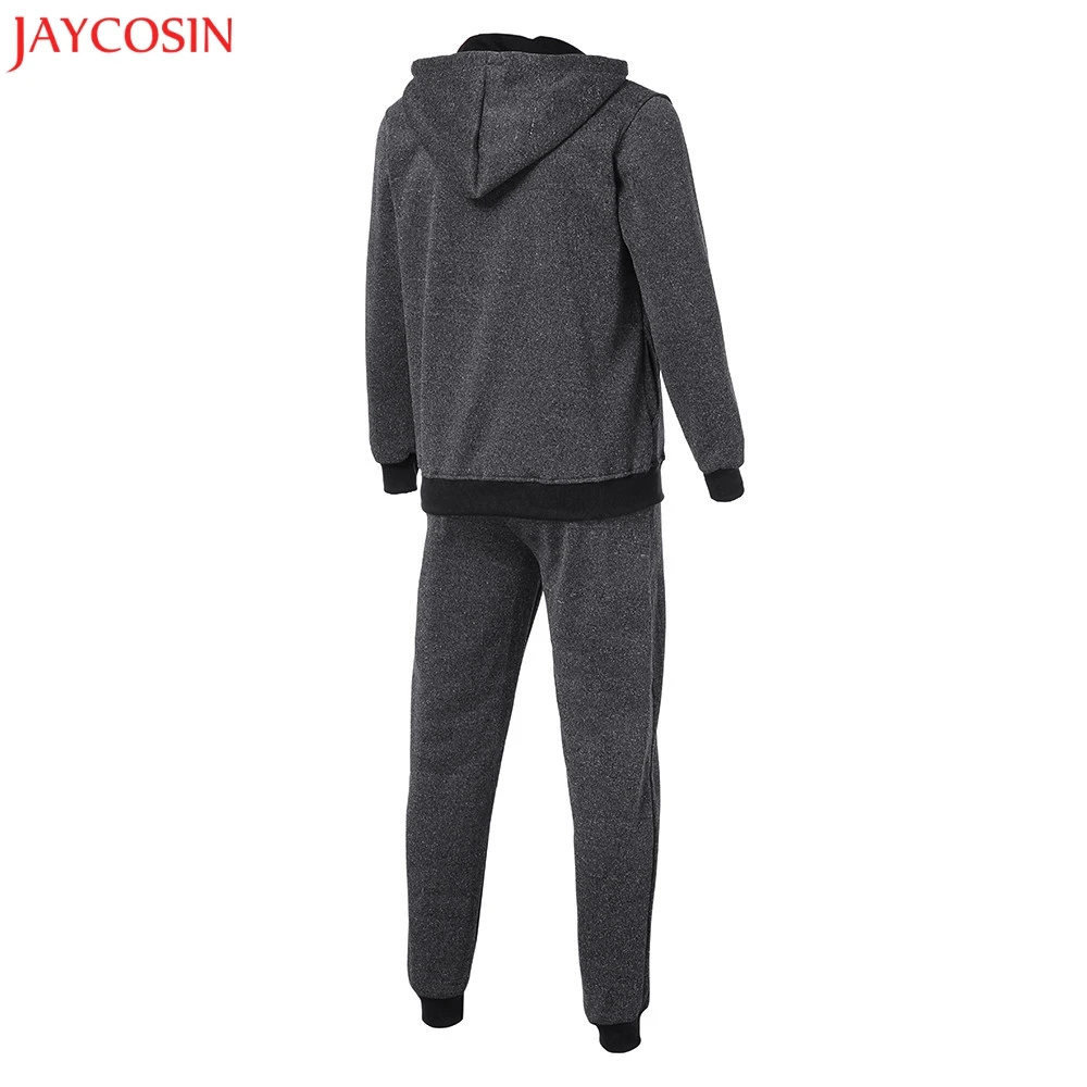 JAYCOSIN мужской спортивный костюм Осень зима Повседневный лоскутный Толстовка и