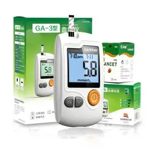 

2017 Hot Sannuo GA-3 With 100Pcs Test Strips+ Lancets Needles for Glucometer Sannuo GA-3 Blood Glucose Meter Household Diabetics