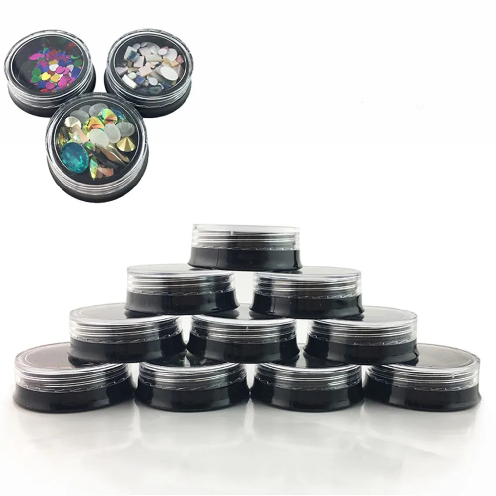 Plastic Beads Storage Box Round Small Box Containers For Travel Bead