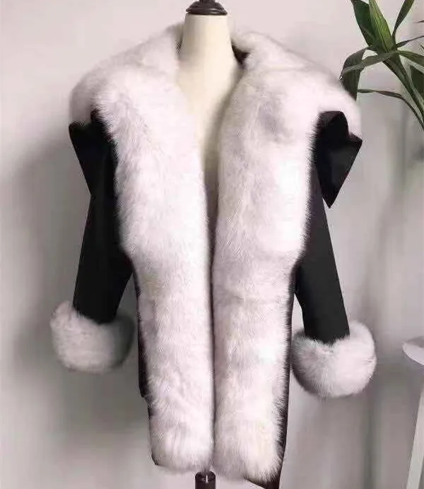 Fourrure Capuchon De Fox Bas Raccoon Raton Col Parka Survêtement Laveur Manteau Veste Vers À Collar Real real Fur Fur Réel Naturel Le Surdimensionné D'hiver 5wq7OT5