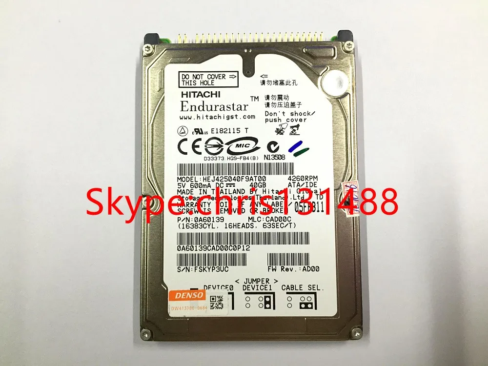 

Free shipping Deso 2.5Inch Disk drive HEJ425040F9AT00 40GB Car disk for Toyotta car HDD navigation radio made in Japan