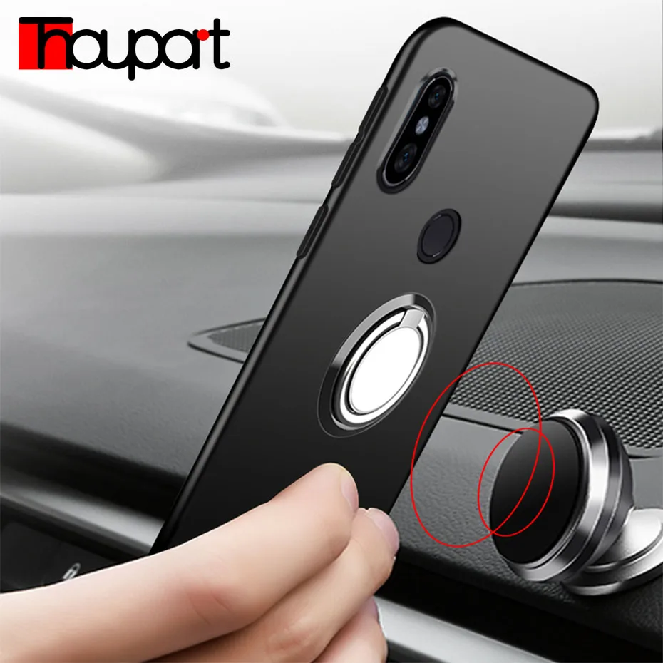 

Matte Silicone Case For Xiaomi Redmi Note 5 Pro Note 5A Prime Cases Ring Stand Holder Cover Case For Xiaomi Redmi 5 Plus Note 5
