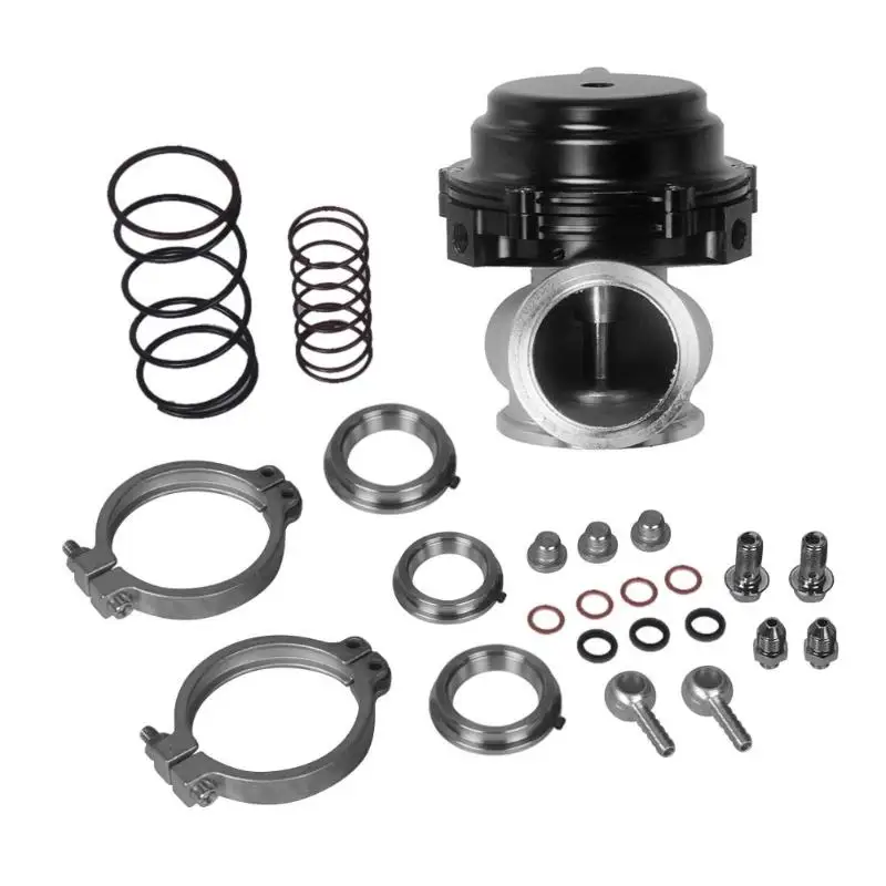 

MVR 44mm Wastegate with MV-R V-Band Flanges All Springs Included Black Turbo Wastegate with High Quality V Band Flange