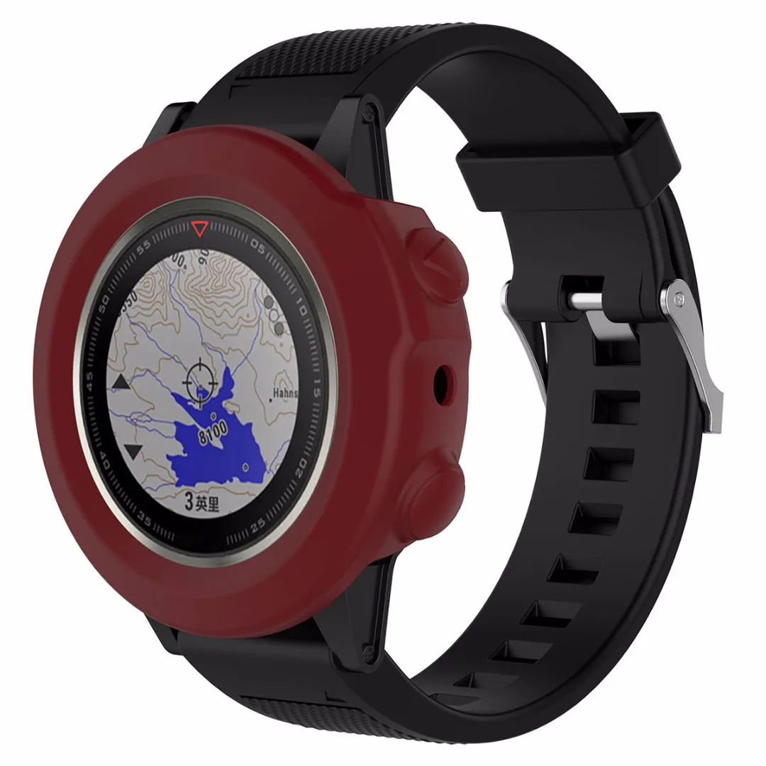 Mayitr Silicone Band Cover Case Skin Protector For Garmin Fenix 5X GPS Watch