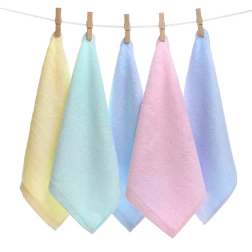 

100% Bamboo Fiber For Adults Kids Towel Set Home Beach Spa Bath Hair Face Seaside Square Handkerchief Soft Hotel Thick Towel