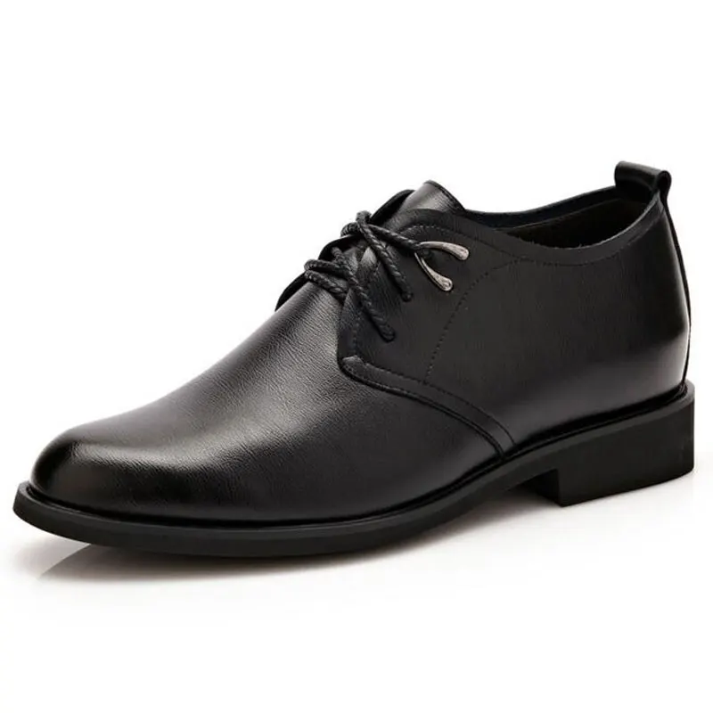 Tangnest/Брендовые мужские оксфорды; Новинка года; мужская модельная обувь, увеличивающая рост; Мужская обувь из искусственной кожи, визуально увеличивающая рост на 6 см; мужская обувь на плоской подошве; Размеры 37-44; XMP744 - Цвет: black