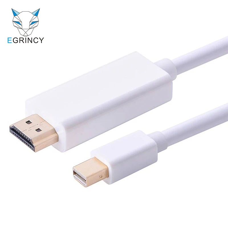 مصغرة موانئ دبي إلى HDMI كابل الذكور إلى الذكور الصاعقة DisplayPort إلى HDMI محول تحويل 1080 وعاء ل ماك بوك برو الهواء العارض كاميرا