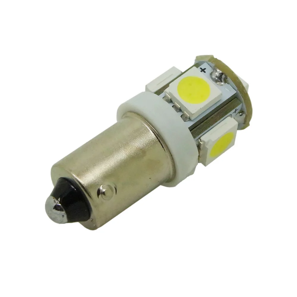 BA9S T4W LED Tower Retrofit Bulb 5 leds SMD 5050 12V DC LED Miniature
