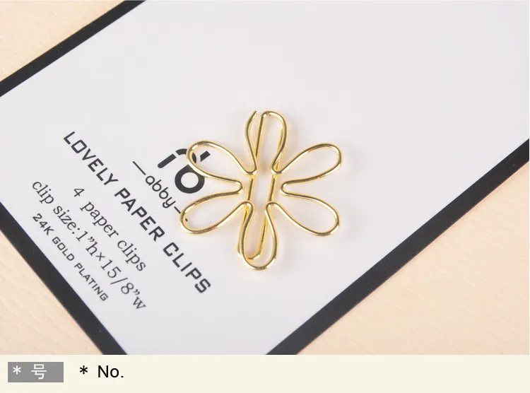 13 видов конструкций kawaii Золотой металлический зажим для бумаги 4 шт./упак. закладки для хранения аксессуары для офиса; Цвет: розовый, золотистый; бабочкой простые милые канцелярские скрепки