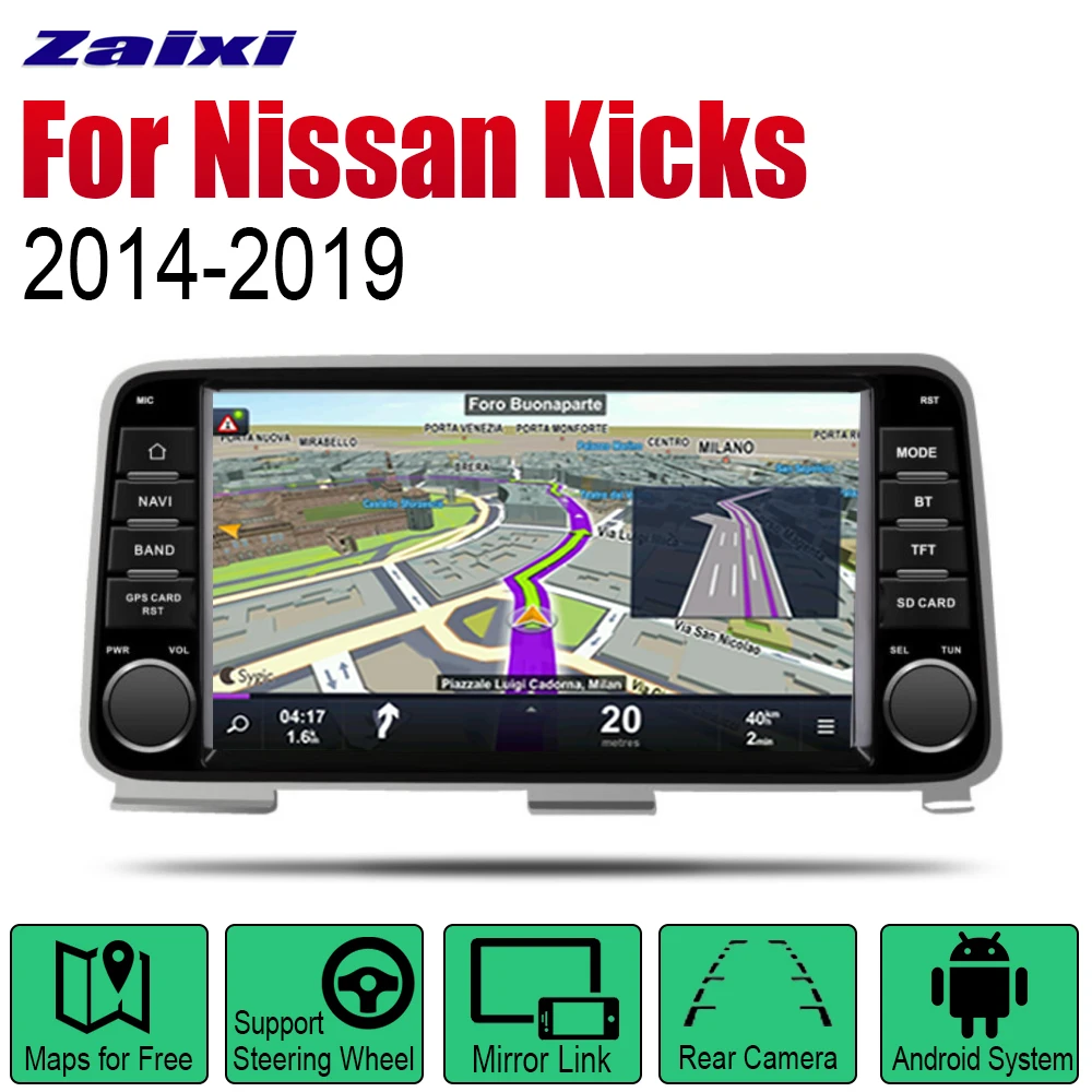 

ZaiXi Android 2 Din Auto Radio For Nissan Kicks 2014~2019 Car Multimedia Player GPS Navigation System Radio Stereo