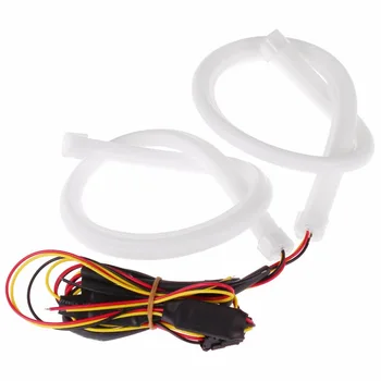 

New Car Led Tear Light Monochrome Steering Daytime Running Light 2PCS Flexible LED Tube Strip Auto Accessories CZ