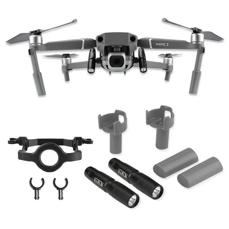 mavic 2 Landing Gear & 2 pcs  Night flight search light Flashlight Heighten leg gimbal protection for DJI mavic 2 pro  zoom drone Accessories  1 (7)