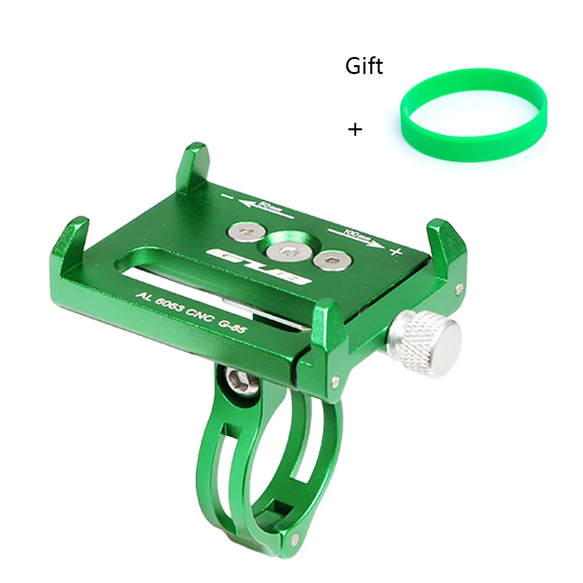 GUB Регулируемый универсальный держатель для смартфона gps, алюминиевые аксессуары для велосипедных ручек, подставка для телефона на велосипед 3,5-6,2 дюймов - Цвет: Green