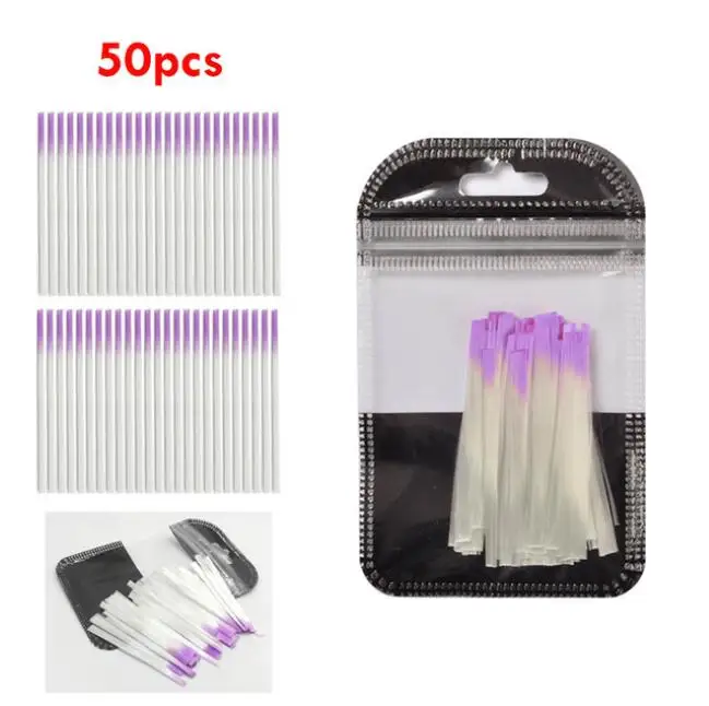 1 упаковка, профессиональный Стекловолоконный удлинитель для ногтей, шелковые шарфы для ногтей, акриловая Форма для ногтей, волокнистые ногти с зажимами для кривизны - Цвет: 50pcs