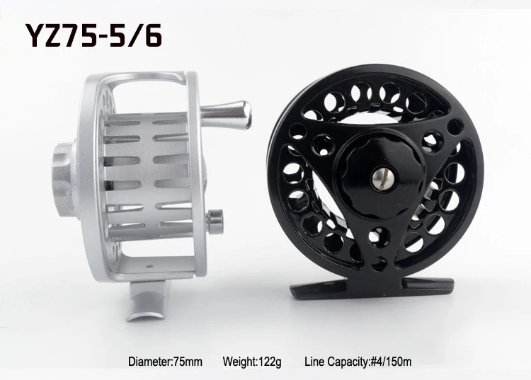 Fly Fishing Reel YZ75-56 78 910 CNC Diecast Machined Aluminum Alloy Fly Reel Large Arbor, LeftRight Handle Changable  (9)