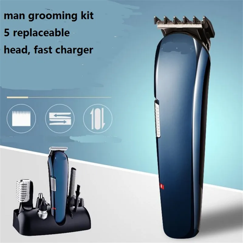 

All In One Trimmer Electric Man Grooming Kit Hair Clipper Trim Beard Nose Shaver Lettering Styling Cutting Leg Body Hair Remover