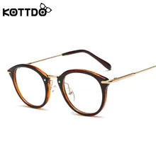 KOTTDO модные женские туфли очки рамки Для мужчин оправа для очков, Винтаж круглые очки с прозрачными стеклами для Для женщин Для мужчин