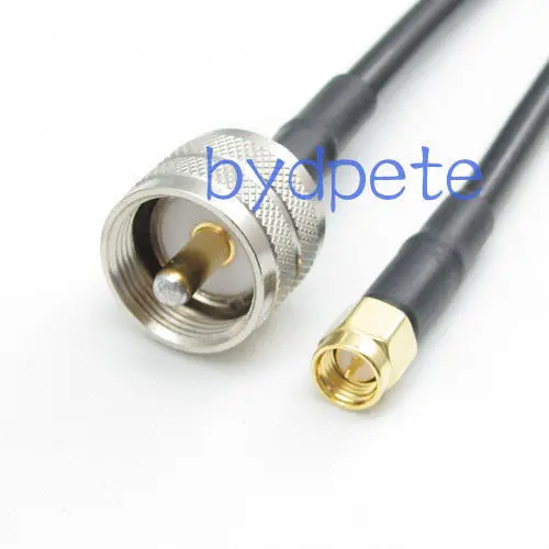 

UHF PL259 male to SMA male straight crimp RG58 cable RF jumper pigtail 20inch